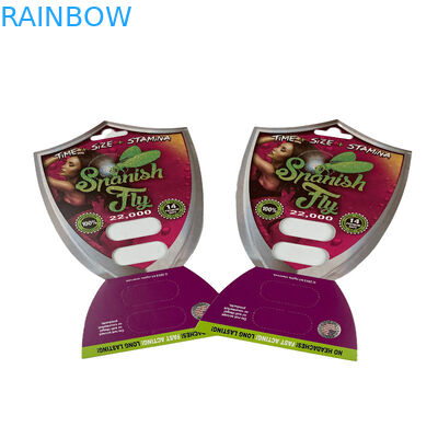 Embalaje de tarjetas con ampollas de píldoras sexuales 3D para 1/2 cápsula