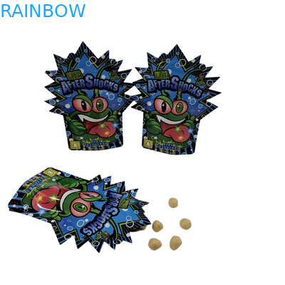 Diseño de embalaje de impresión a medida Bolsas a prueba de olores almacenamiento de alimentos reabre 3.5g bolsas de bocadillos embalaje de plástico bolsas Mylar