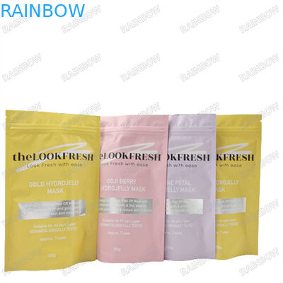 Logotipo Impresión personalizada Bolsas reutilizables para la limpieza corporal Muestra a prueba de agua Bolso de pie con cierre de cremallera