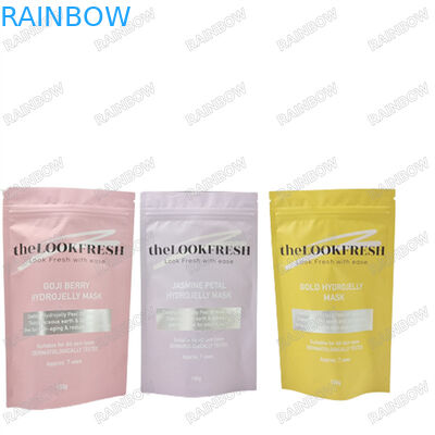 Logotipo Impresión personalizada Bolsas reutilizables para la limpieza corporal Muestra a prueba de agua Bolso de pie con cierre de cremallera