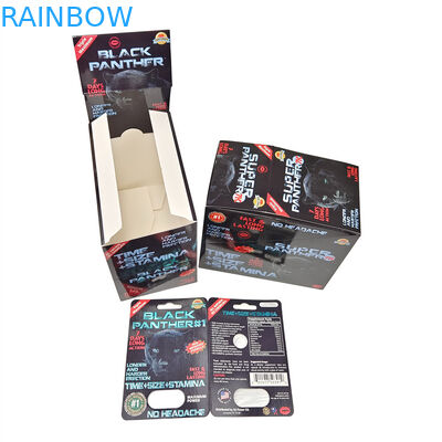 En general, la miel de rinoceronte impresa en oro secreto milagro miel caja de cartón de papel 3d cartón de visualización de la miel bolsas de embalaje