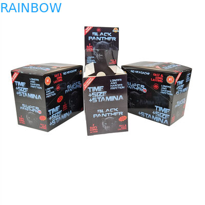 Diseño personalizado Miel de rinoceronte Toro Negro 2023 Venta caliente de pastillas de rinoceronte Caja de cartón de papel personalizado para el embalaje de pastillas de rinoceronte