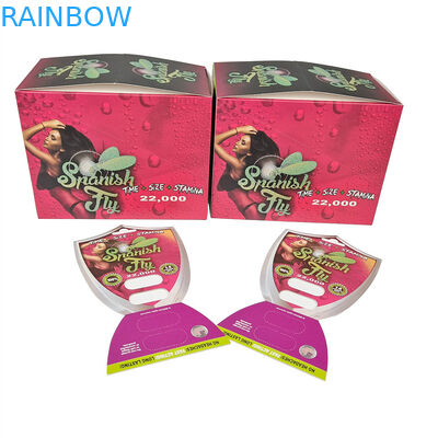 Diseño personalizado Miel de rinoceronte Toro Negro 2023 Venta caliente de pastillas de rinoceronte Caja de cartón de papel personalizado para el embalaje de pastillas de rinoceronte