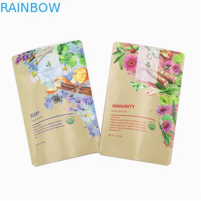 Envases de bolsas de té con acabado brillante o mate