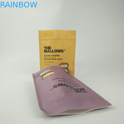 Bolsas de papel kraft biodegradables impresas a medida de grado alimenticio bolsas de embalaje con cerradura por cremallera