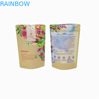 Bolsa de té personalizada de papel de aluminio de cierre de llave Embalaje de té Stand Up Pouch Bolsa Mylar para café