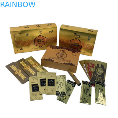 Venta directa de fábrica Bolsas y cajas de miel con logotipo UV personalizado Impresión de lujo de la caja de miel embalaje