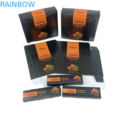 Venta directa de fábrica Bolsas y cajas de miel con logotipo UV personalizado Impresión de lujo de la caja de miel embalaje