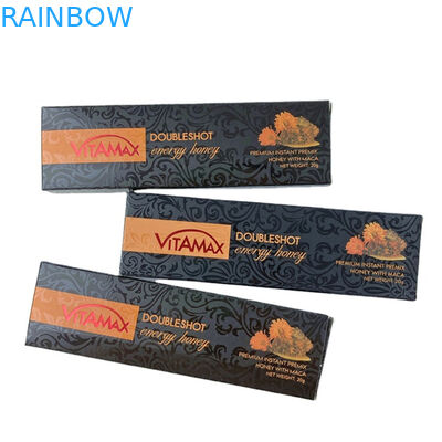 Venta directa de fábrica Bolsas y cajas de miel con logotipo UV personalizado Impresión de lujo de la caja de miel embalaje