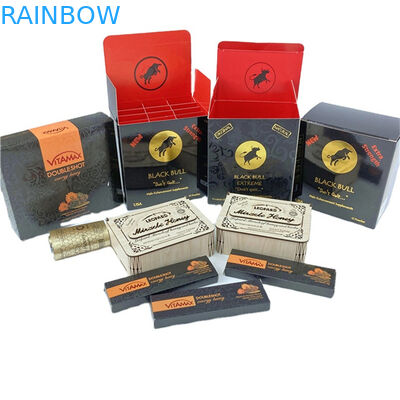 La venta caliente de miel de rinoceronte Impreso Mini Bolsa de píldoras lenticular 3d tarjeta de rinoceronte caja de visualización Bolsas de miel embalaje