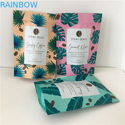 Impresión por gravatura de papel de aluminio en bolsas para bolsas de embalaje para exfoliantes para el cuerpo del café