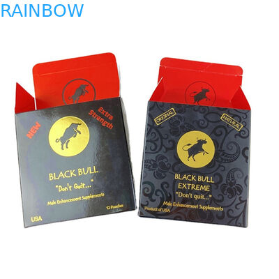 Venta directa personalizada de cajas de embalaje de rinocerontes para píldoras de mejora masculina
