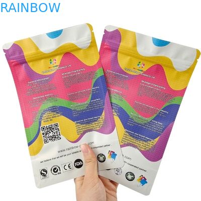 Amigable al medio ambiente Sí Impreso a medida Bolsas de embalaje de alimentos con fondo plano