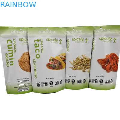 Embalaje de bolsas de plástico para bocadillos con muesca de desgarro para una conveniente exhibición y desechable