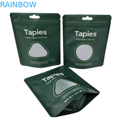 Suministrado de fábrica Reutilizable sellado Mylar Nipple Patch Bolso de embalaje de impresión personalizada Bolsas a prueba de olor con logotipo