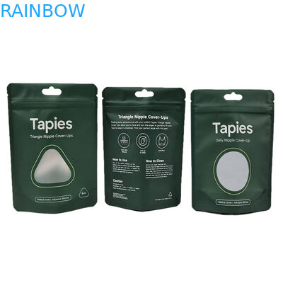 Suministrado de fábrica Reutilizable sellado Mylar Nipple Patch Bolso de embalaje de impresión personalizada Bolsas a prueba de olor con logotipo