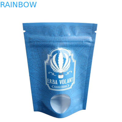 Bolsas a prueba de olor con ventana UV brillante 3.5g Bolsas de embalaje de flores CBD con cremallera