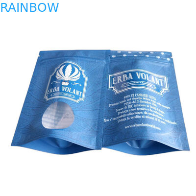 Bolsas a prueba de olor con ventana UV brillante 3.5g Bolsas de embalaje de flores CBD con cremallera