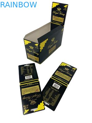 Tarjeta de embalaje de pastillas de mejora de la calidad de las pastillas cápsula con ampolla Rhino 1700K Display Pill Paper Box