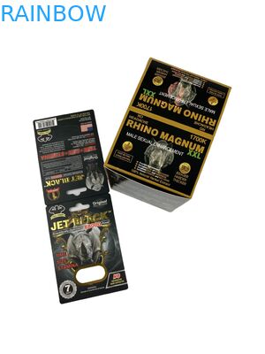 Compras al por mayor de pastillas impresas a medida para rinocerontes Embalaje Cajas de papel con cartón de papel Embalaje de pastillas para mejorar el tamaño