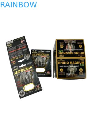 Venta caliente de pastillas personalizadas de mejora de la calidad de embalaje Tarjeta de papel Tarjeta de pastilla de rinoceronte Tarjeta de pastilla Tarjeta de papel impresa con ampolla