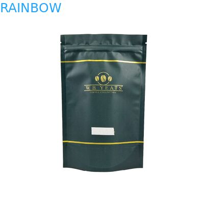 Logotipo Impreso Bolsas de cerradura reutilizables personalizadas Stand Up Bolsas de plástico de aluminio de grano de café de grado alimenticio