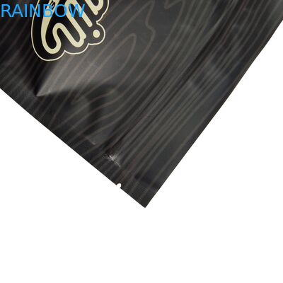 Venta caliente congelada de buena calidad Bolsas de café de aluminio reutilizables con llavero con logotipo impreso a medida