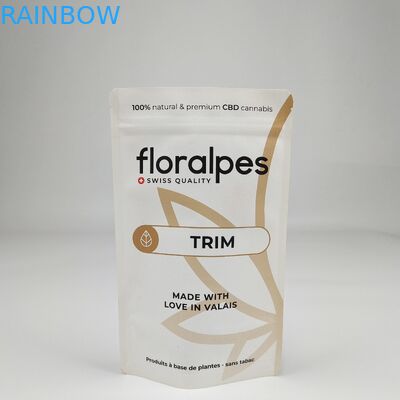 Papel Kraft Biodegradable Blanco Bolsa de café Stand Up Bolsa de café con válvula de desgasificación para el paquete de café