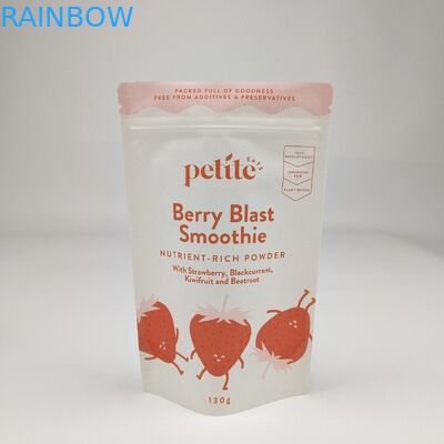 Bolso de pie con cremallera Kraft Papel artesanal Impreso a medida Reutilizable con cremallera de bloqueo Bolsas de embalaje de alimentos