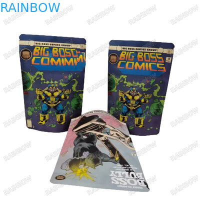 El sello térmico vuelve a cerrarse de forma personalizada Bolsa de papel de pie Bocadillos de bocadillos Embalaje de alimentos Bolsa de cremallera