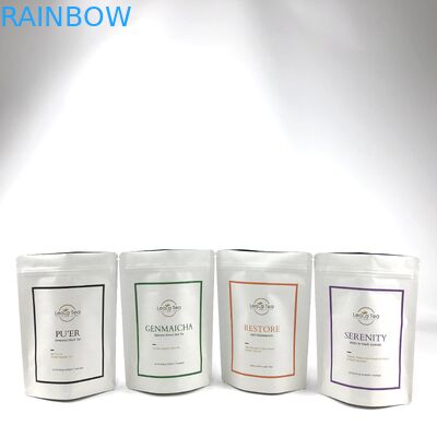 Bolsas de pie reabribles con logotipo personalizado para el embalaje de bolsas de té secas