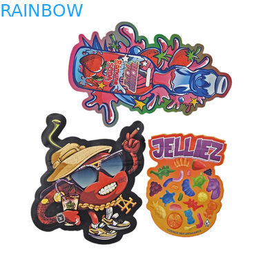 Diseño personalizado Impreso con corte a presión con cremallera de forma especial Embalaje de plástico irregular 3.5g Bolsa Mylar