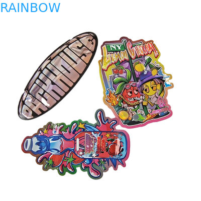 Embalaje con cremallera en forma especial de forma personalizada Toque suave CBD a prueba de niños 3.5g Bolsas de plástico de corte irregulares