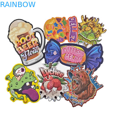 Diseño de plástico personalizado Embalaje de forma especial Impreso con holograma de papel de aluminio Caramelo de prueba de niños Bolsas de corte a presión Mylar