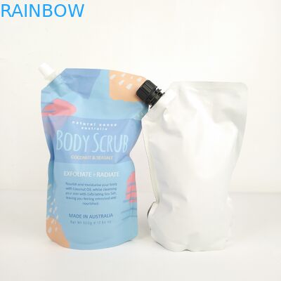 Embalaje de alimentos industriales con bolsas de papel plateado para bolsas de limpieza del cuerpo de pie