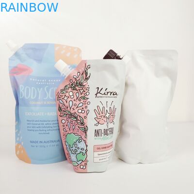 Embalaje de alimentos industriales con bolsas de papel plateado para bolsas de limpieza del cuerpo de pie