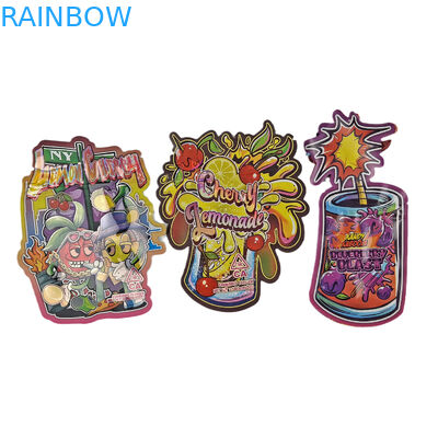 Bolsas Mylar con forma irregular con cerradura a prueba de olor bolsas de plástico de corte a presión