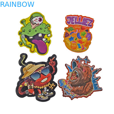 Bolsas de embalaje de forma irregular Bolsas de corte a presión de papel holográfico Bolsas de corte a presión de plástico Mylar de forma especial de 3,5 g Bolsas de corte a presión