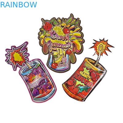 Diseño personalizado Bolsas impresas de Mylar embalaje de plástico de tacto suave Bolsas Mylar de 3,5 g de corte a presión Bolsas irregulares embalaje