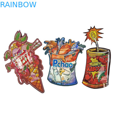 Diseño personalizado Bolsas impresas de Mylar embalaje de plástico de tacto suave Bolsas Mylar de 3,5 g de corte a presión Bolsas irregulares embalaje