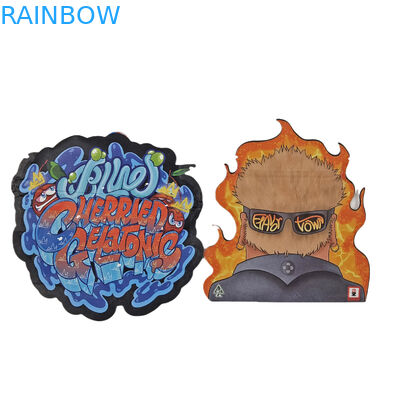 Bolsas de impresión digital personalizadas Embalaje Bolsas de corte a presión de papel holográfico de forma especial de plástico Ziplock Mylar 3.5g