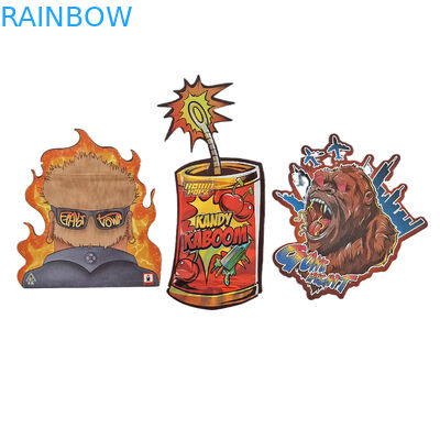 Logotipo personalizado Impreso Bolsas con cremallera de corte a presión Bolsas pequeñas con bolsillo de pie 3.5g Embalaje de grado alimentario A prueba de olor con cremallera Mylar Ba