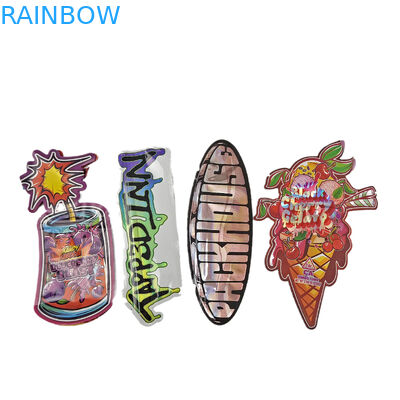 3.5g 7g Impresión personalizada especial de corte a presión Bolsas de Mylar de forma irregular a prueba de olor con cremallera Envasado de bocadillos Bolsas de Mylar