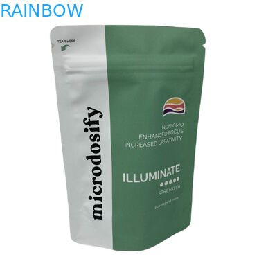 Hoja de hierba medicinal de sello de tres lados Bolsa a prueba de olor Bolsas de Mylar personalizadas con ventana