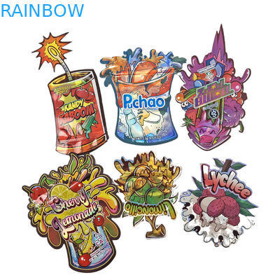 Resistente al olor Impreso a medida 3.5g Envases de alimentos irregulares de forma especial únicos Bolsas de corte a presión con bolsas Mylar Ziplock