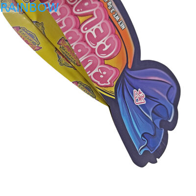 Resistente al olor Impreso a medida 3.5g Envases de alimentos irregulares de forma especial únicos Bolsas de corte a presión con bolsas Mylar Ziplock