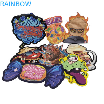 3.5g Bolsas de milar impresas a medida Bolsas de cierre de corte a presión de forma irregular Bolsas de embalaje para bocadillos dulces de galletas