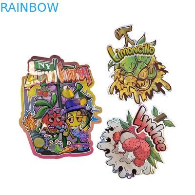 Logotipo personalizado de alta calidad forma especial a prueba de olor cierre de cremallera irregular único corte a presión 3.5g bolsas de Mylar para dulces de galletas