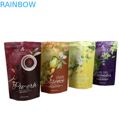 Grado de alimentos bolsas de plástico de plástico personalizado acabado mate para el embalaje de té