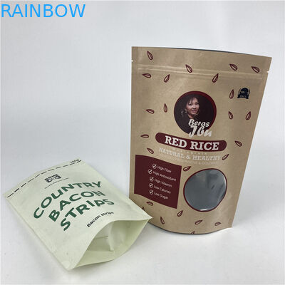 Aseguramiento de la calidad Bolsa de papel de aluminio de pie con cremallera Bolsa de embalaje de bocadillos de alimentos